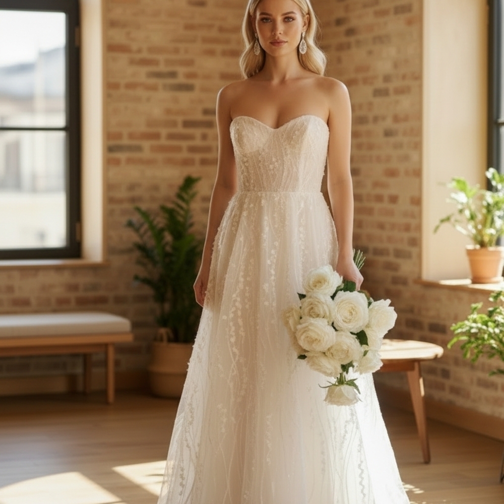 Watters Cream Wedding Dress Size 10